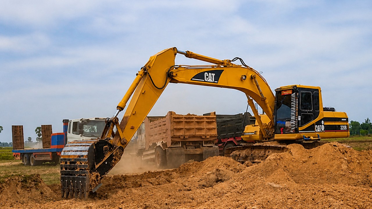 Massive Excavator Digging & Dump Truck Hauling &ndash; Real Jobsite Action | Iron Beast Works