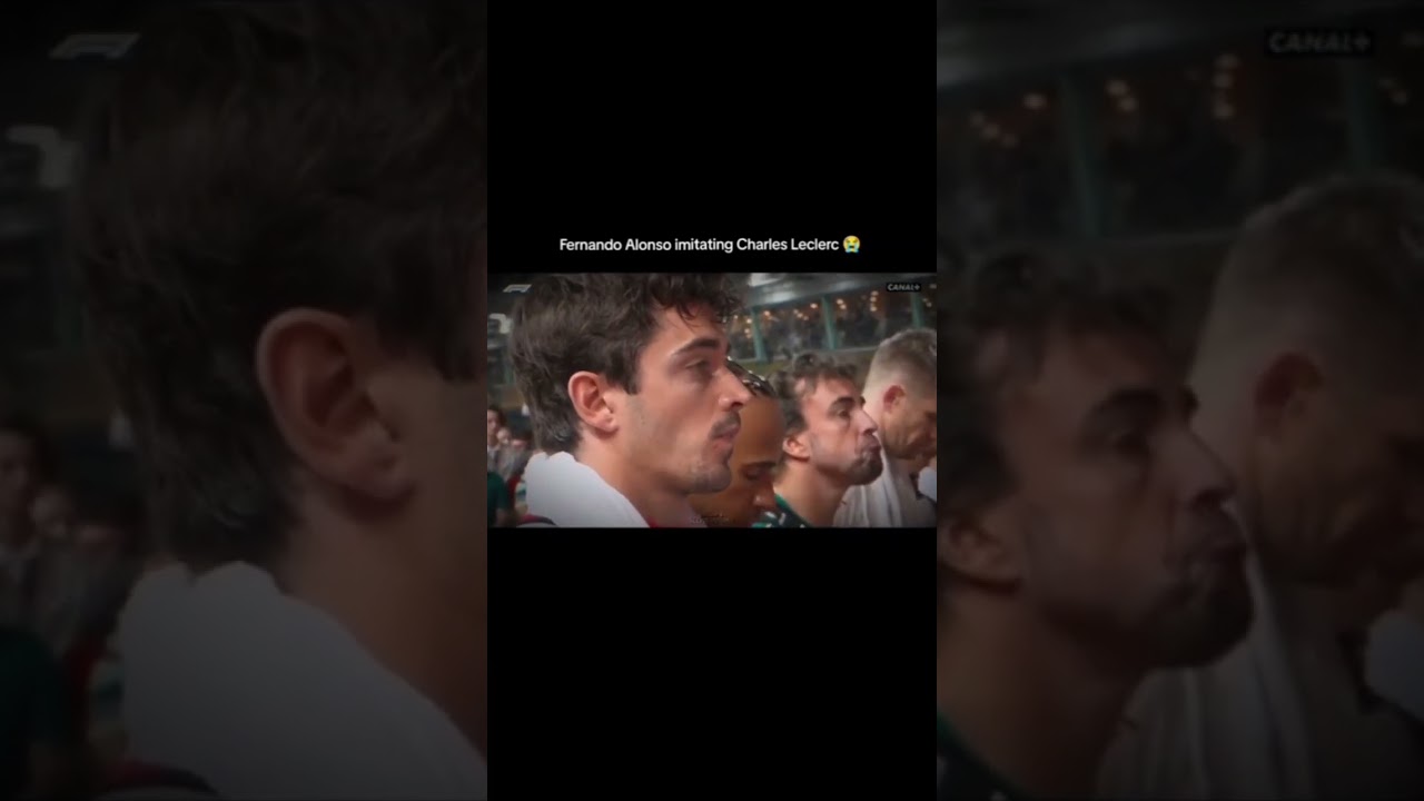 Fernando Alonso intimidating Charles Leclerc 😂😂