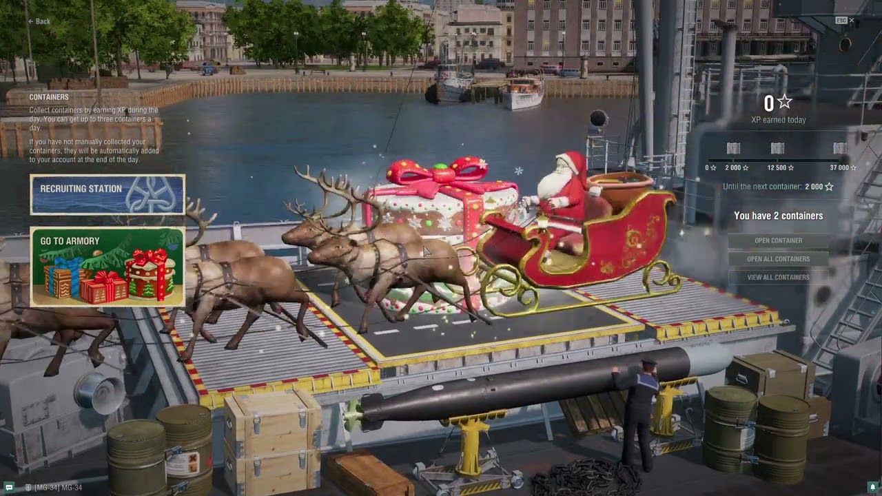 World of Warships opning 20 x santa mega gift