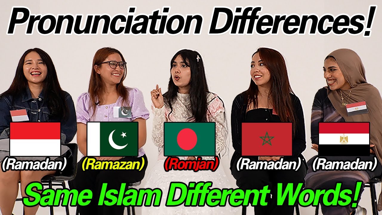 Pronunciation Differences Between 5 Countries! Same Religon, Different Words!