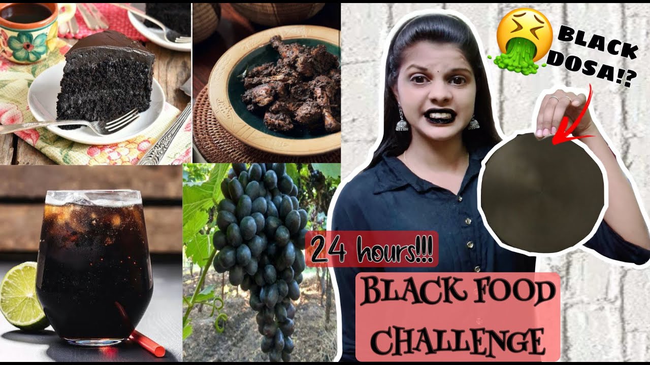 I Only Ate *BLACK* Food For 24 Hours!! ||*TAMIL*|| Jenni'sHacks ||