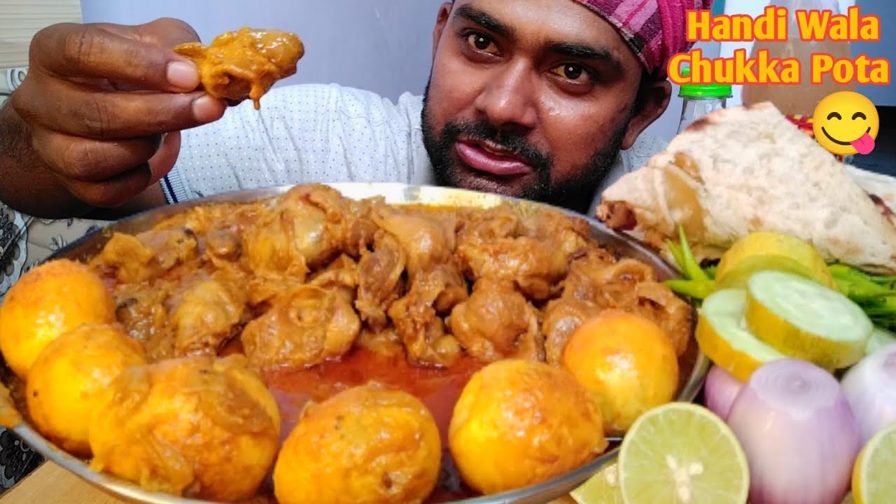 OH NO Eating Handi Wala Chukka Pota kaleja And Egg Masala Curry l Chukka Pota Kaleji Eating l Foodie
