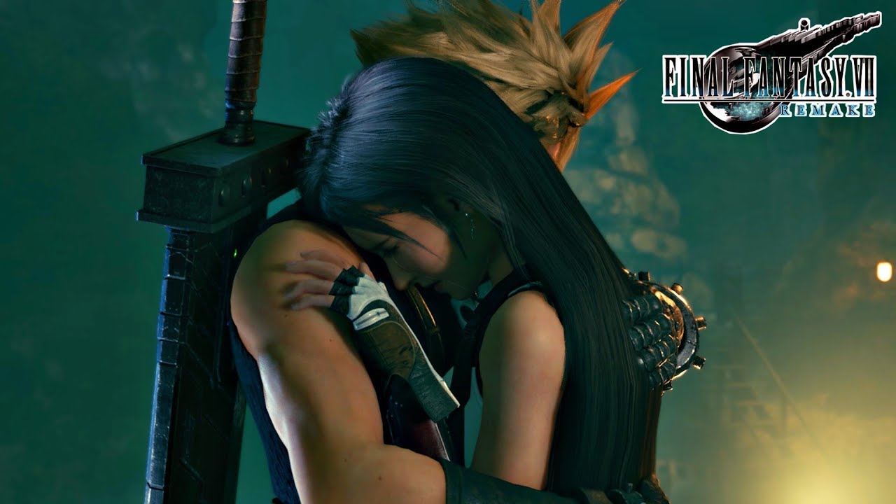 Cloud Hugging Tifa  - Final Fantasy 7 Remake Best Scene