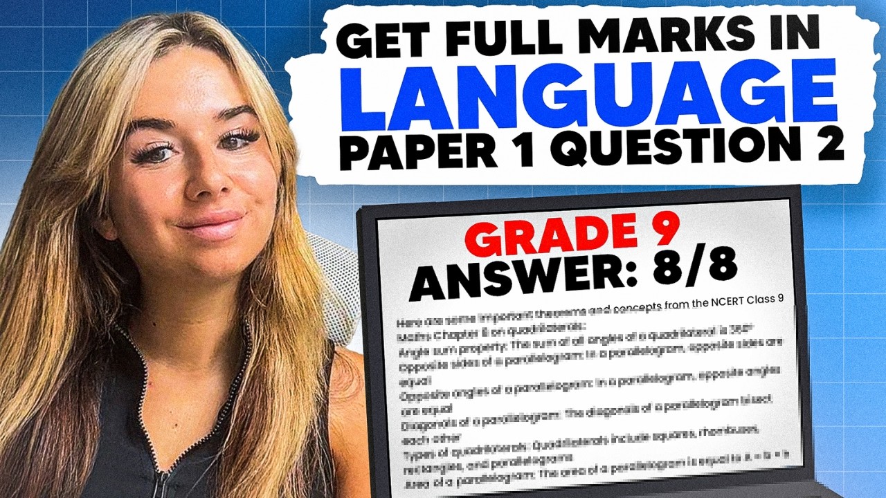 How to get Full Marks Language Paper 1 Question 2: Model example