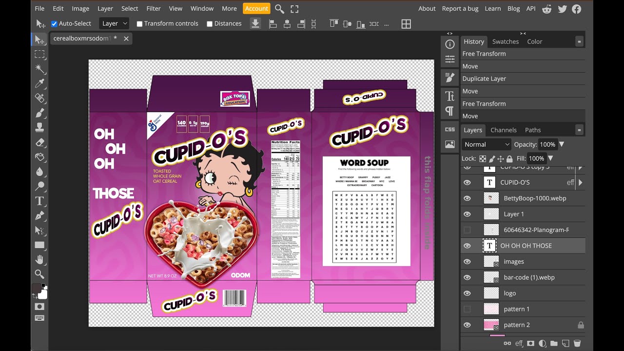 Photoshop Cereal Box Pt 2