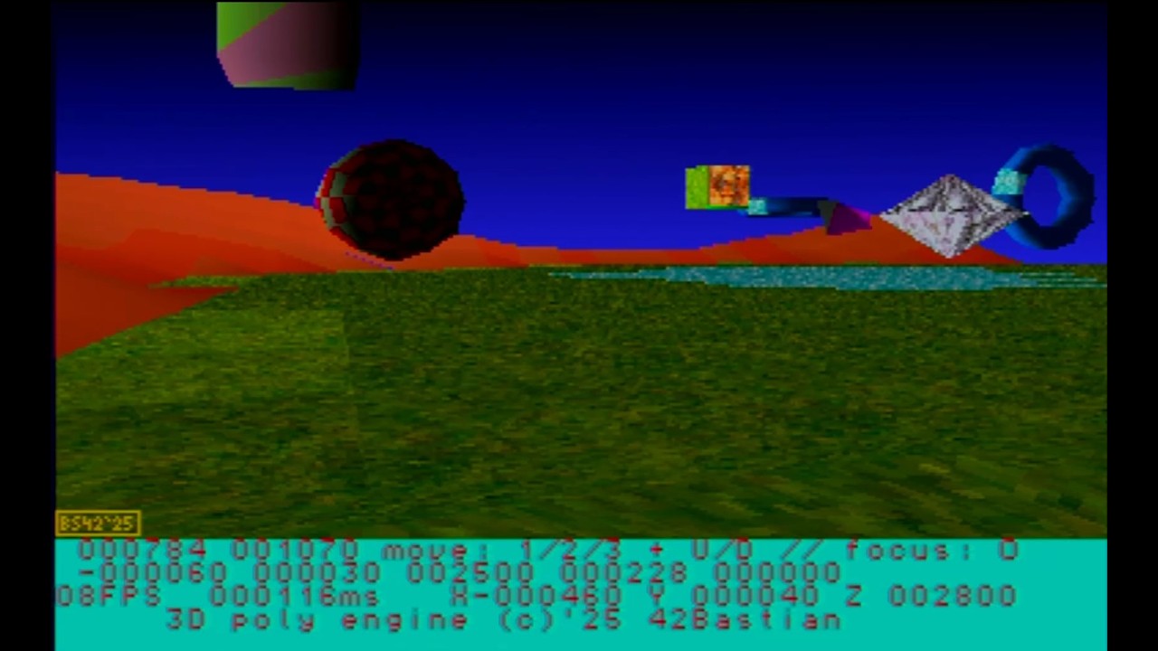Atari Jaguar: New 3D engine (WIP 5, real HW, textures)