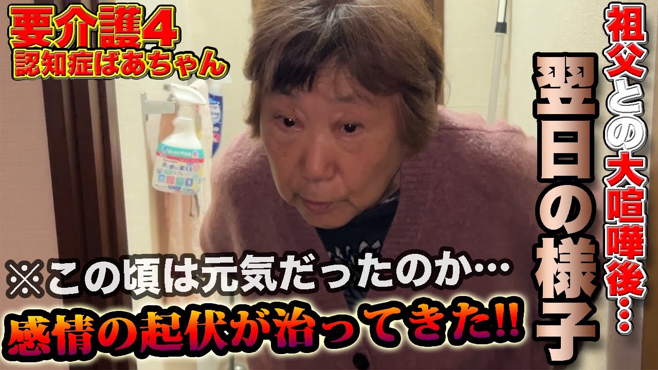 祖父と大喧嘩後、翌日の朝に祖母の様子が良くなってきたんじゃないか？と感じた日。【要介護4】【認知症おばあちゃん】【孫介護】【介護生活】