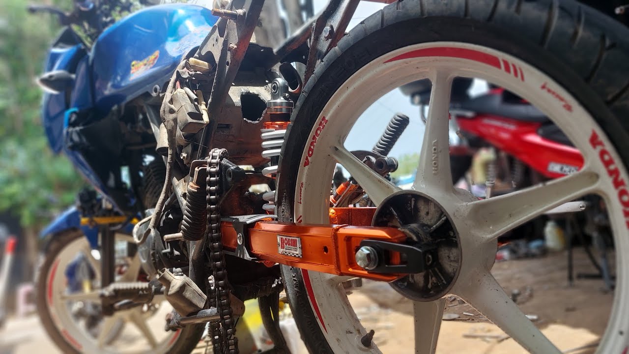Honda cb 110 convert to monoshock and rear disc brake