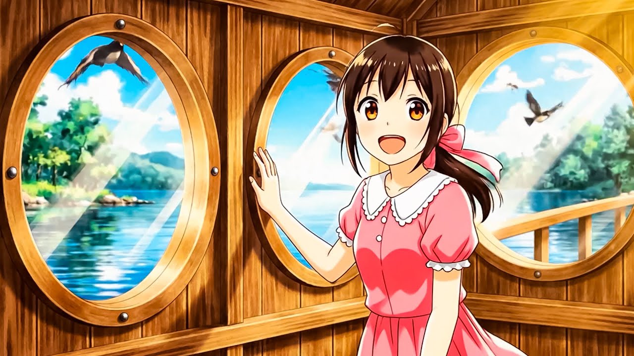 A Cozy Life on Our Houseboat: Peaceful Day, Peaceful Life | Ghibli Silent Days | Ghibli-Style Video🌊