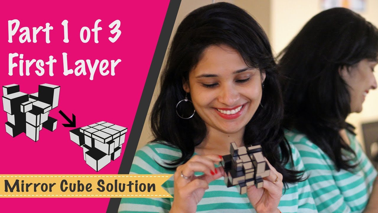How to solve Mirror cube in Hindi (हिंदी में). मिरर क्यूब कैसे हल करें।Part1 of 3 -Cross & 1st Layer