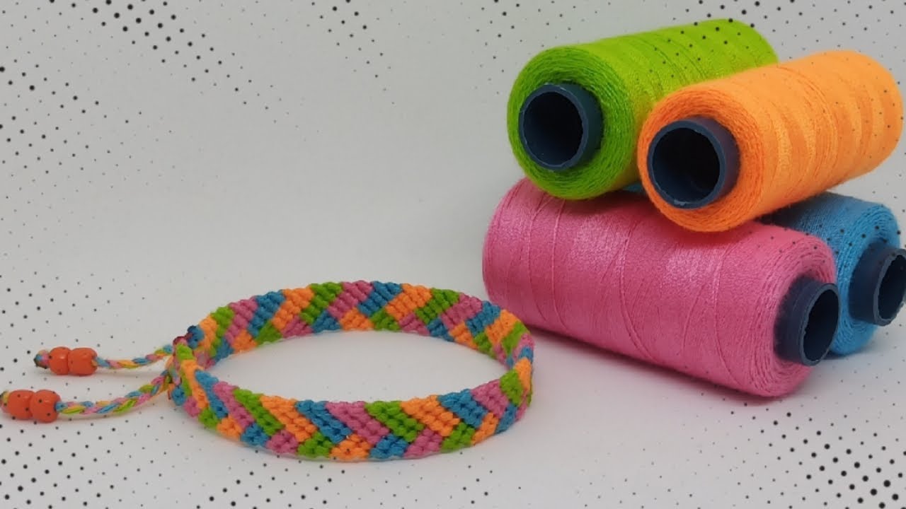 CARA MEMBUAT GELANG DARI BENANG JAHIT #21