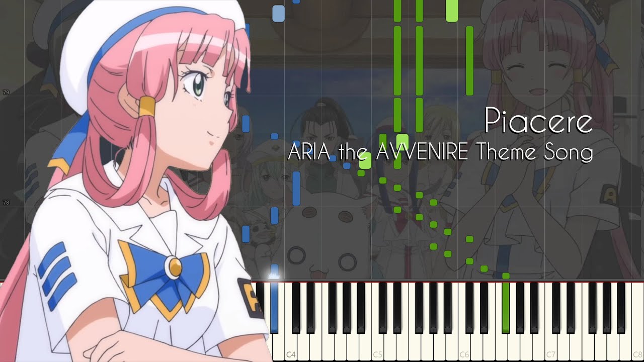 Piacere - ARIA the AVVENIRE Theme Song - Piano Arrangement [Synthesia]