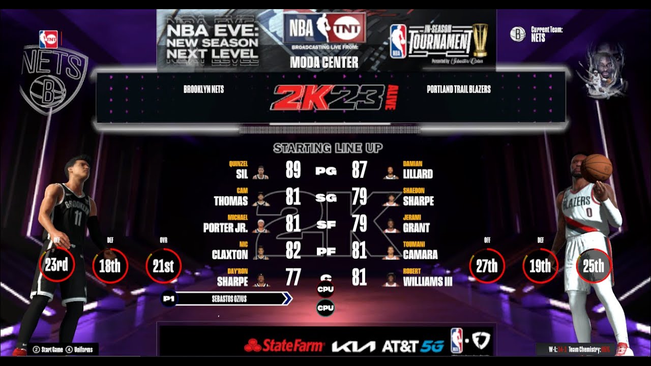 Nets vs Trailblazers #live #nba #nba2k23