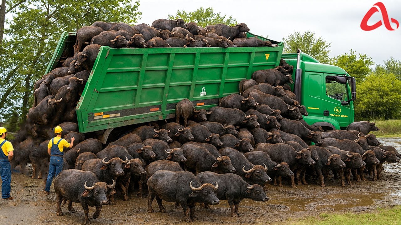 Transporting Buffalo This Way | Buffalo Farm - Agriculture Technology