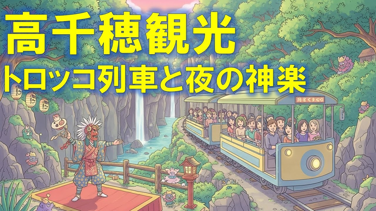 ✨まるで異世界!! 夜まで楽しい高千穂観光🌿満席で買えないトロッコ列車＆神秘の夜神楽✨🌿