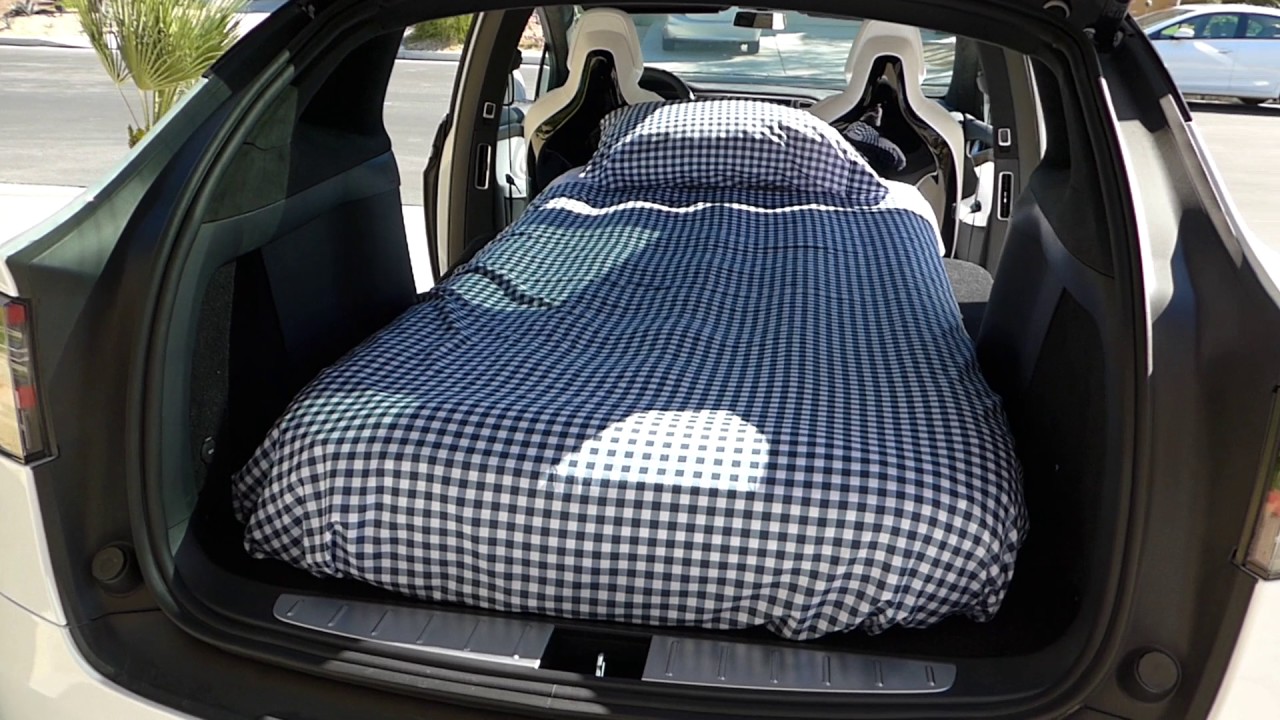 Sleeping in a Tesla Model X