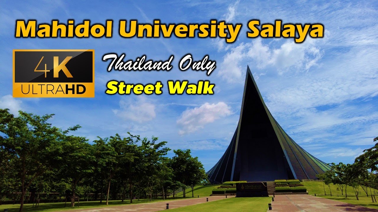 Mahidol University Walking Street [4K] Real Sound | Thailand Only