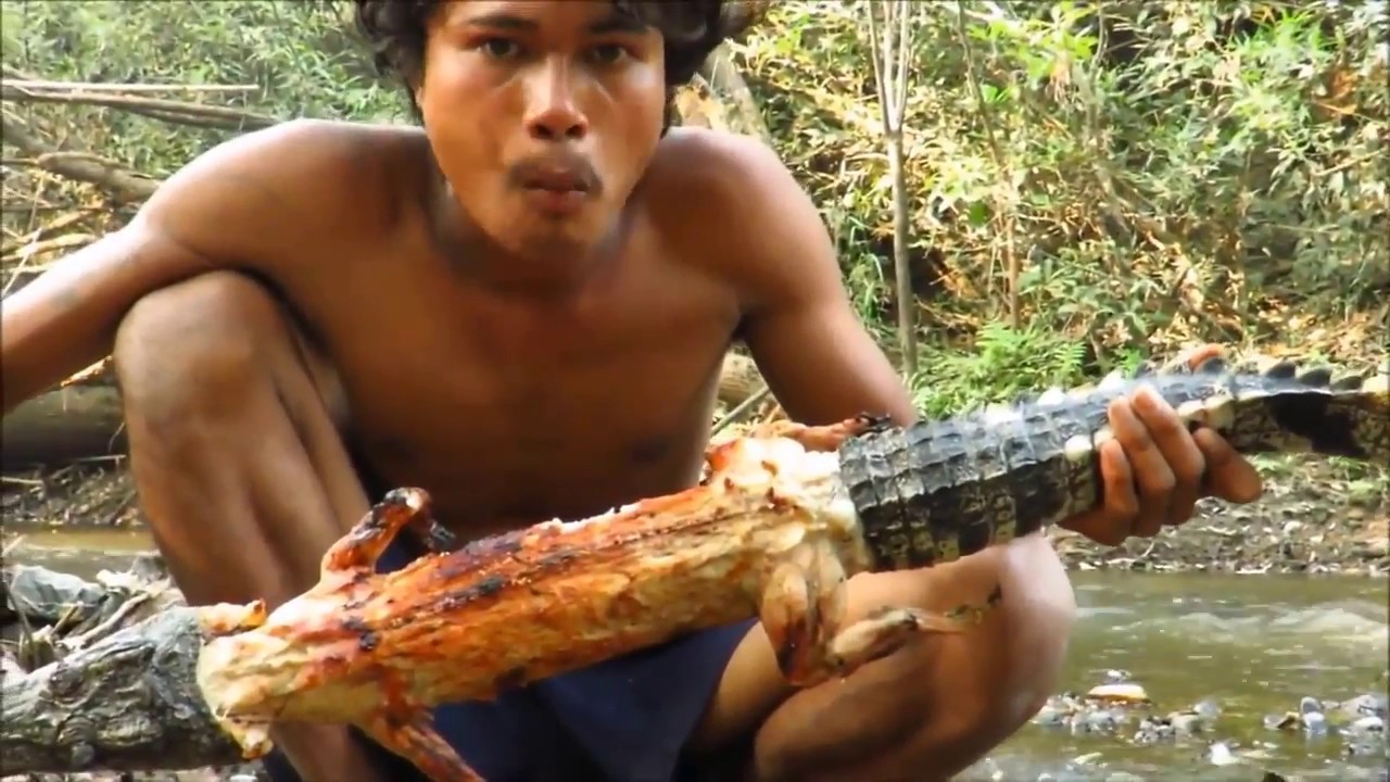 İlkel Yaşam - Mızrak ile Timsah Avı