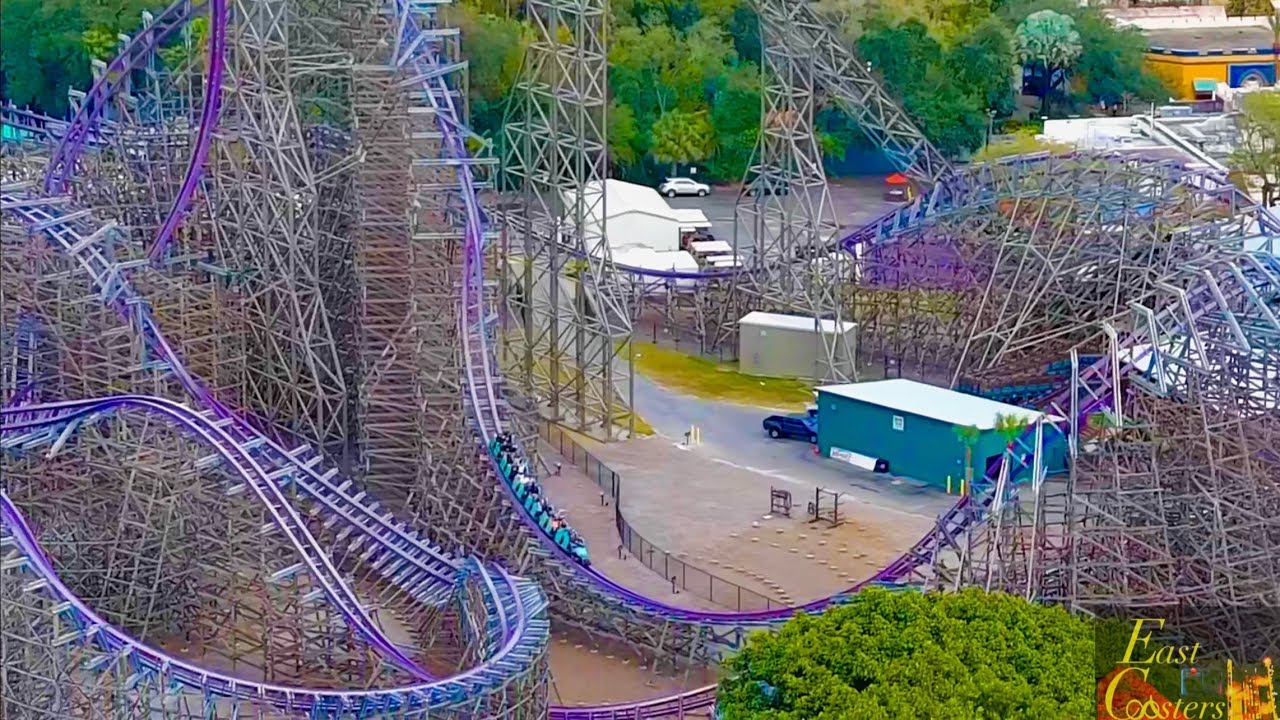 Iron Gwazi Drone Footage 4K 60fps Busch Gardens Tampa Bay, FL
