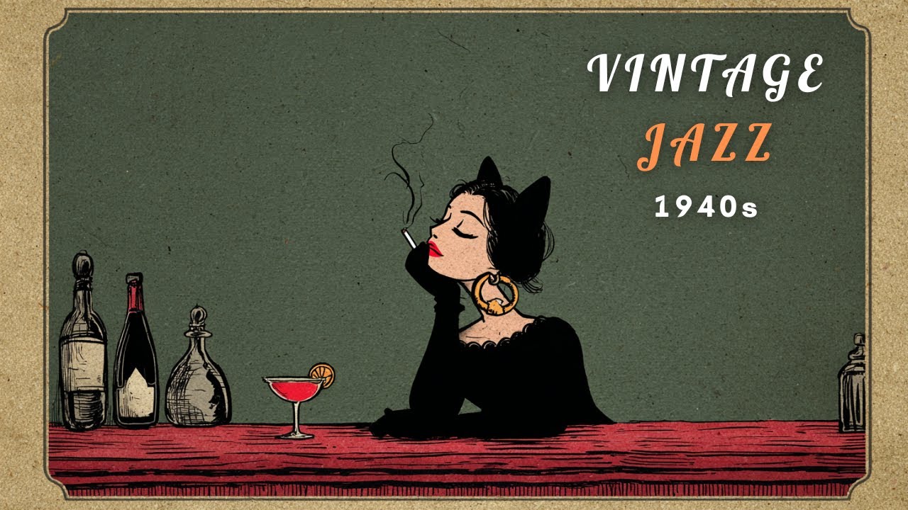 1940's Vintage Jazz Playlist - Neon light tracing the curves of the night. | MEOW JAZZ