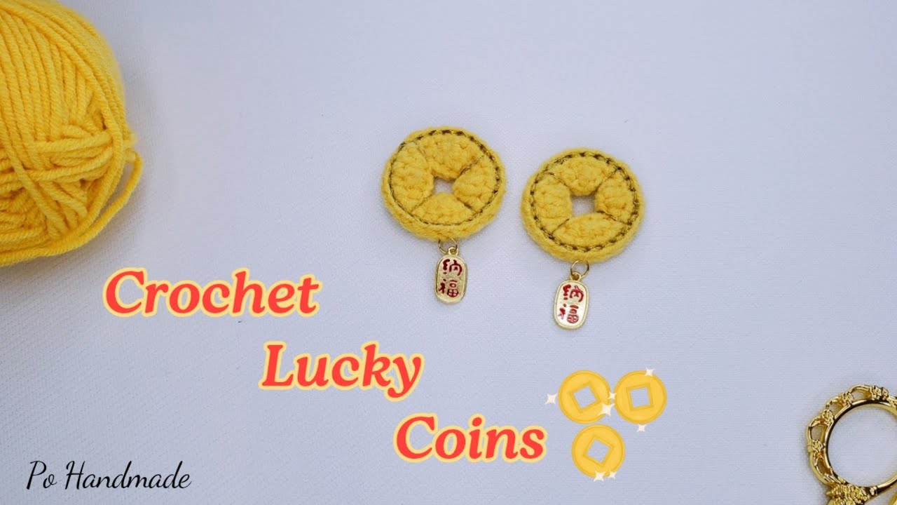 How To Crochet Lucky Coins | Easy Crochet Lucky Coins | Crochet Coins for Tet Decoration | Po Han...