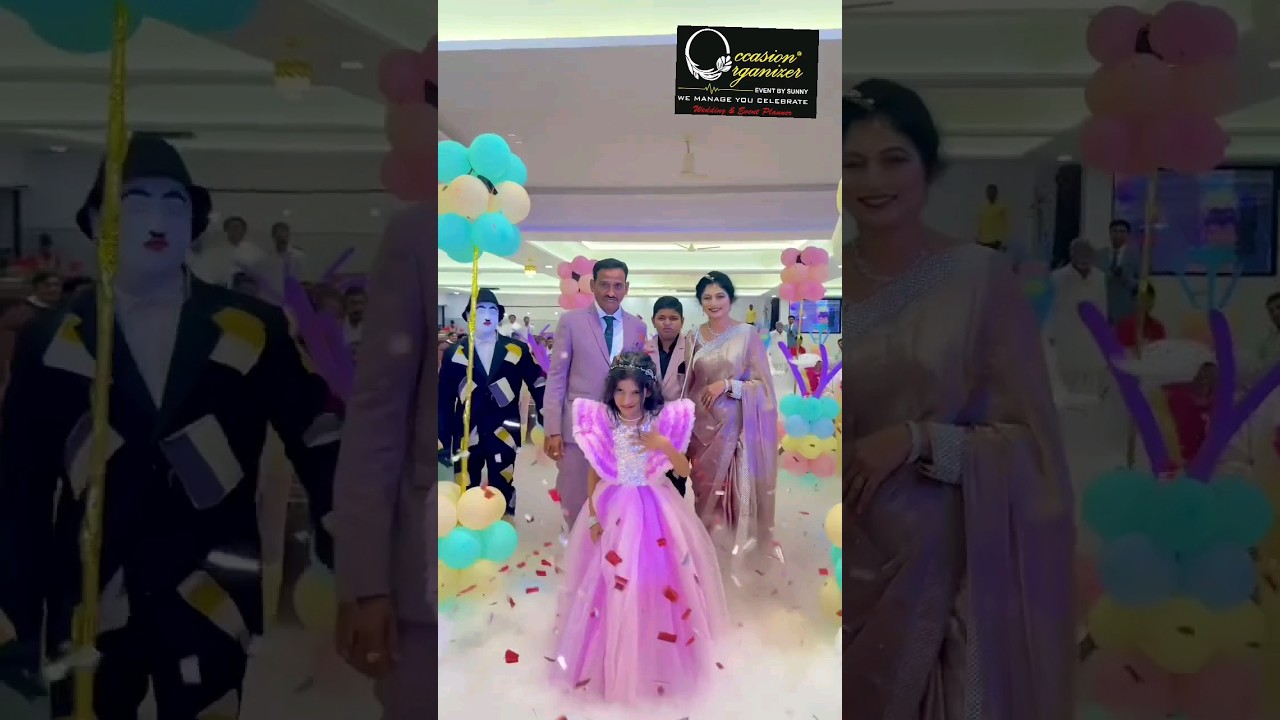 Baby girl grand Entry #explorepage #event  #shortvideo #birthday #cakecutting #trending