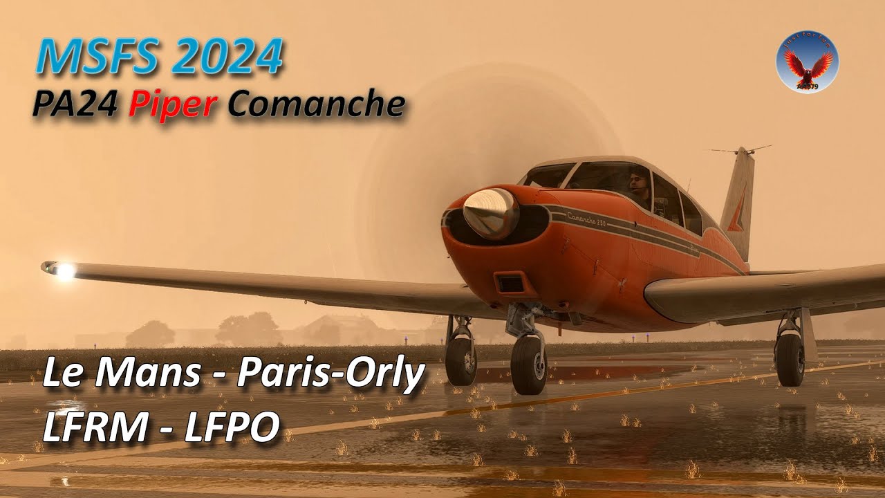 MSFS 2024 – Le Mans (LFRM) – Paris Orly//PA24 Piper Comanche (A2A). 🛩️
