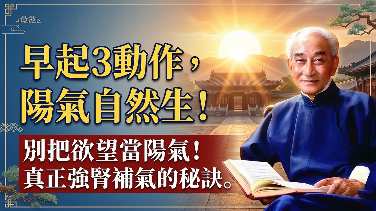 別再盲目壯陽了！南師怒斥：一邊吃補藥一邊「漏氣」，你那是在催命！教你早起這 3 招，瞬間鎖住先天元氣！#南懷瑾#养生#生阳气#强肾壮阳#早起习惯#中医养生