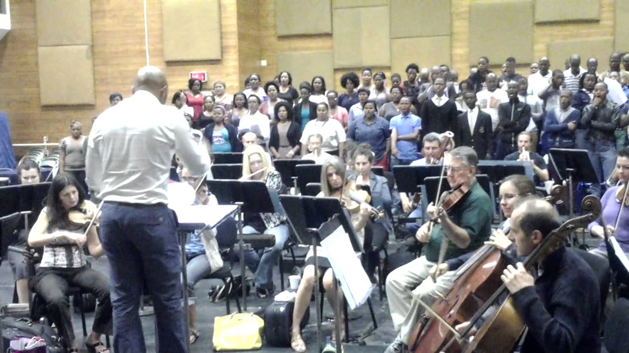 SA Singers rehearsing Verdi's Attila atto secondo finale  ''oh miei prodi! un solo giorno''