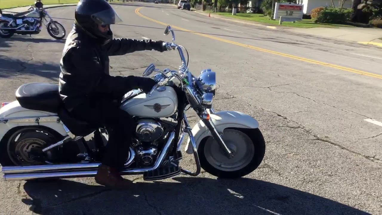 2001 Harley Davidson Softail Fat Boy FLSTFI (white) 2098 Fallen Cycles