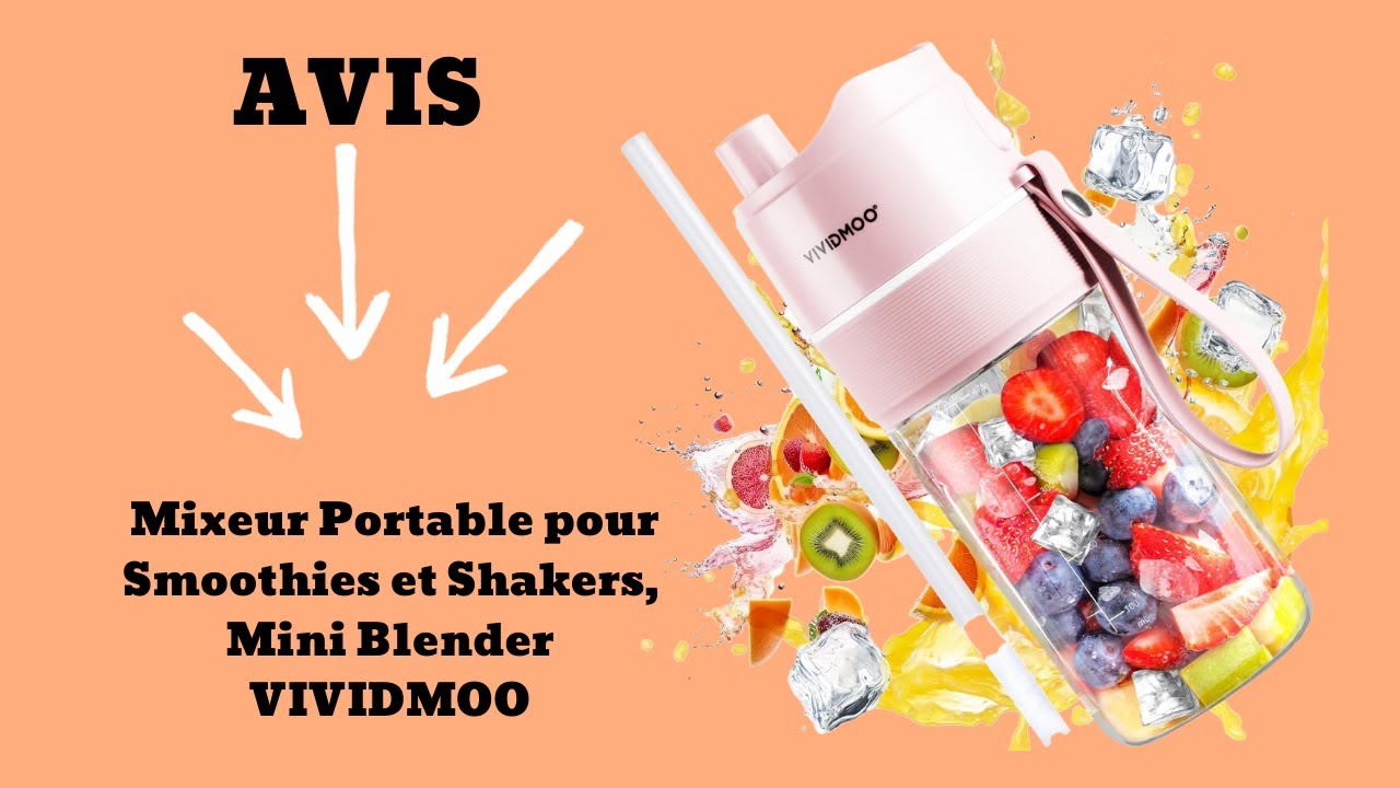 Meilleure  Mixeur Portable pour Smoothies et Shakers, Mini Blender VIVIDMOO