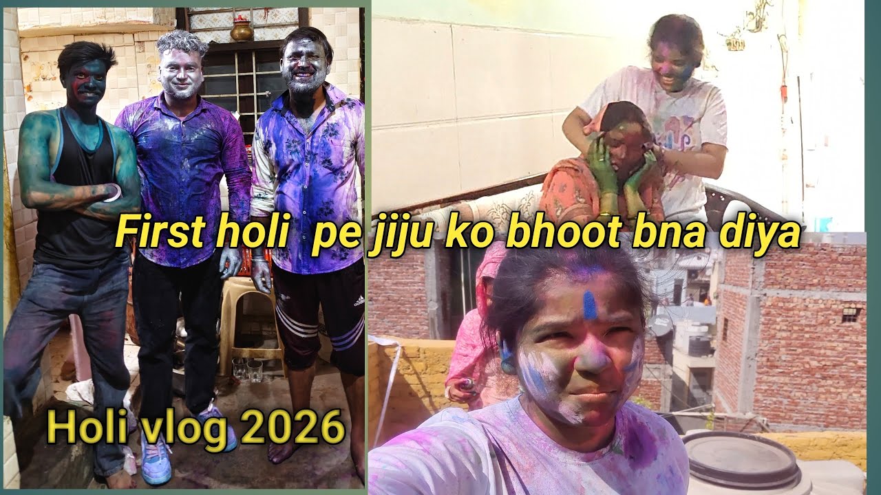 First Holi pe Jiju ko bhoot bna diya  😂|| holi vlog 🫟🫟2026 || superprinci 