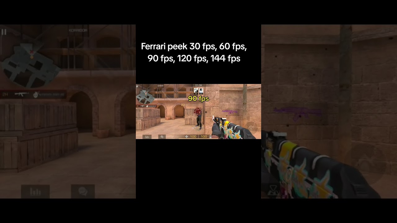 Ferrari peek 30 fps, 60 fps, 90 fps, 120 fps, 144 fps #standoff2 #foryou #games #gaming #onne #viral