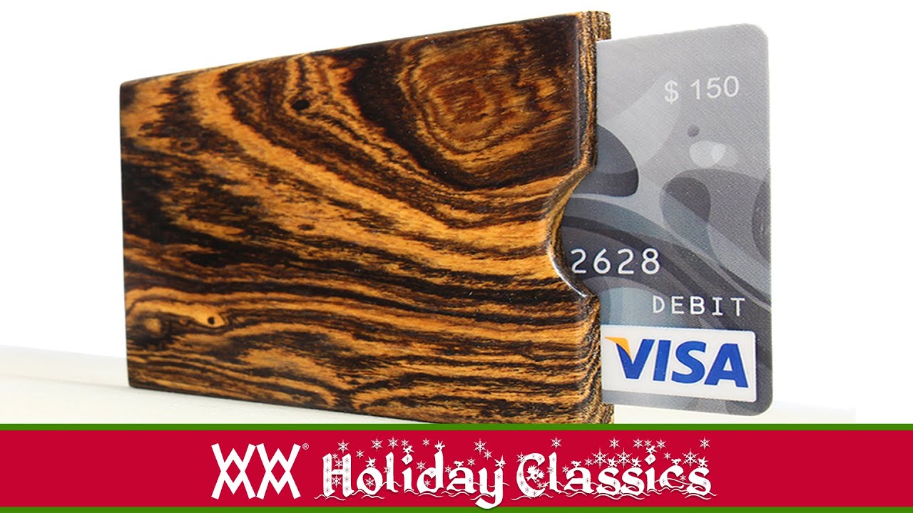 Wooden gift card holder