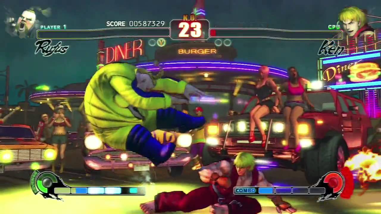 Street Fighter IV - Rufus Arcade Playthrough (2/2) [HD]