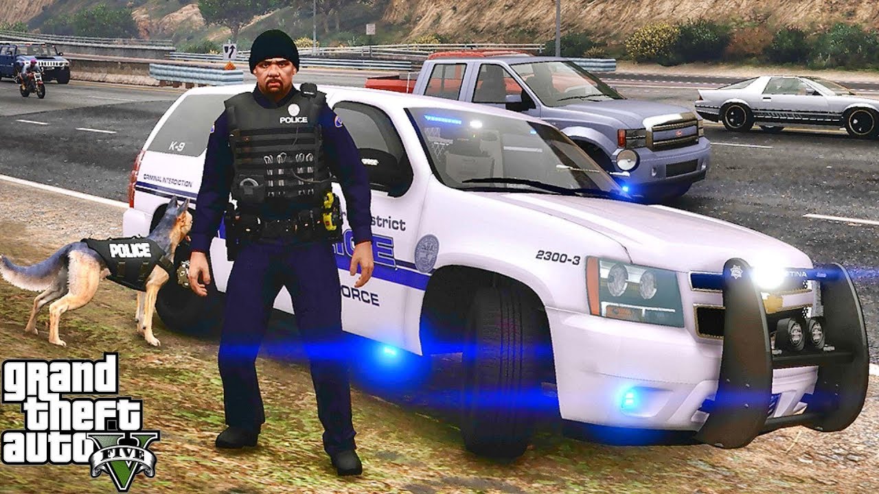 GTA 5 MODS LSPDFR 1033 - CITY K9 TAHOE PATROL!!! (GTA 5 REAL LIFE PC MOD)