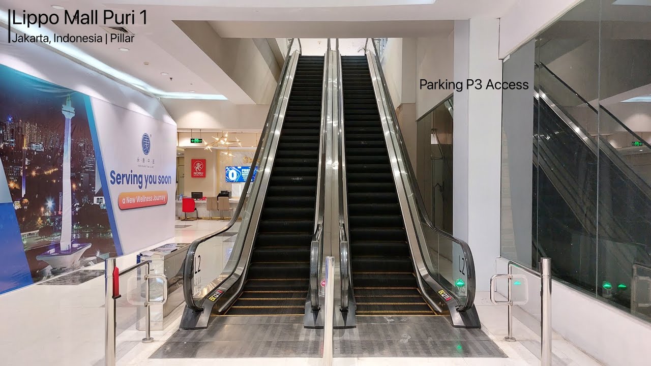 Pillar Escalators at Lippo Mall Puri 1, Jakarta
