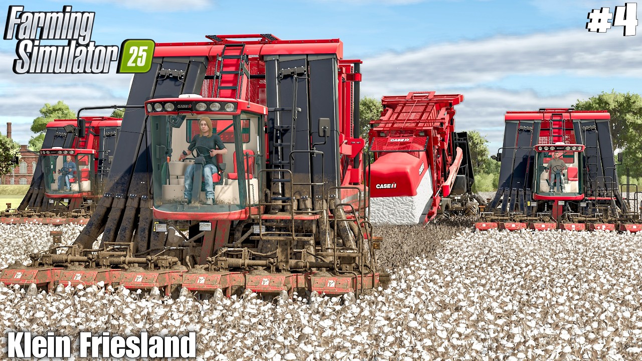 Ultimate Cotton Harvest w/ The Biggest Harvester | Klein Friesland | Farming Simulator 25