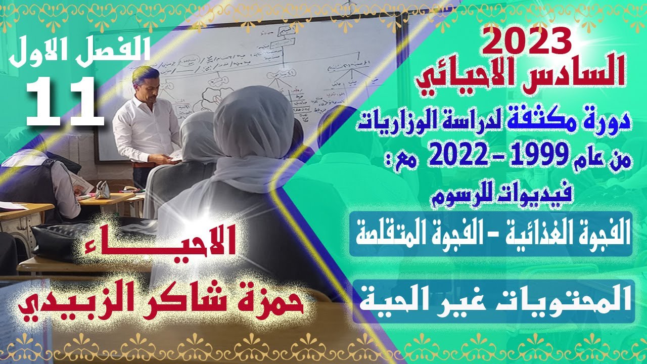 الفجوة المتقلصة- الفجوة الغذائية - المحتويات غير الحية في الخلية منشأها واشكالها -الفصل الاول الخلية