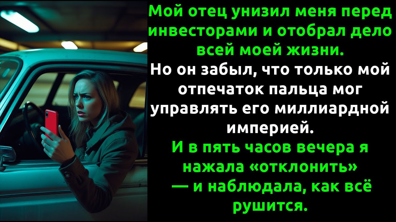 Отец лишил меня доли — без меня компания оказалась пустой...