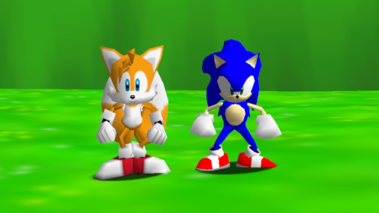 Sonic and Tails in Super Mario 64 (2 Players) - Full Game 100% Walkthrough