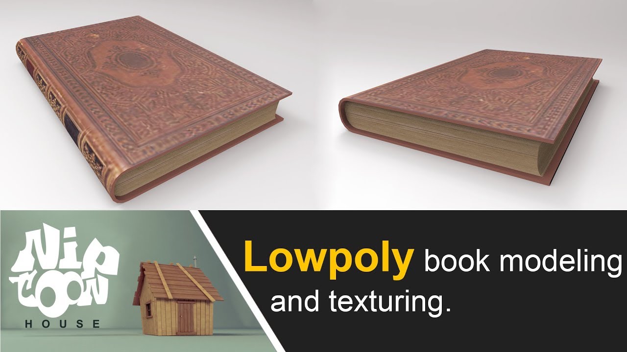 Low poly easy book modeling and texturing in Maya.