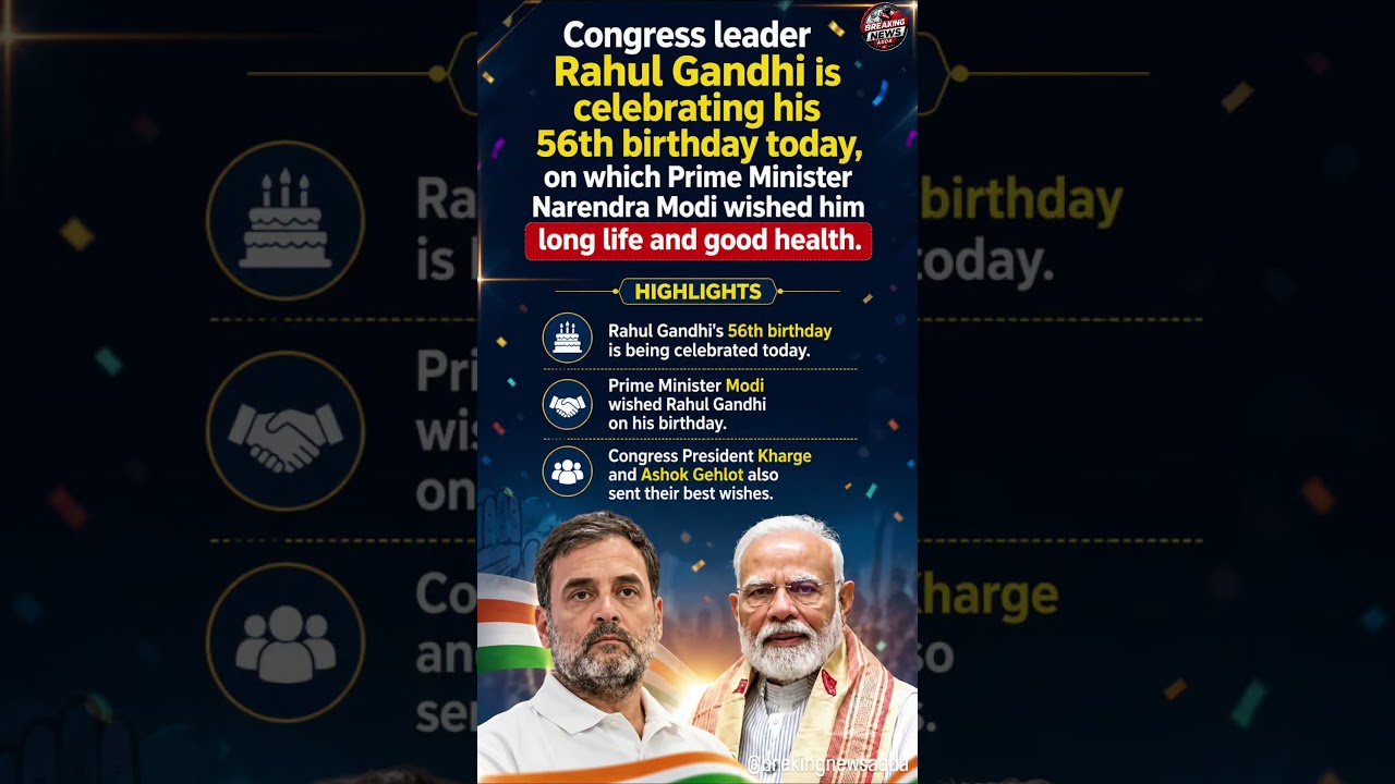 Rahul Gandhi's 56th birthday today, PM Modi wishes him in a special way |
