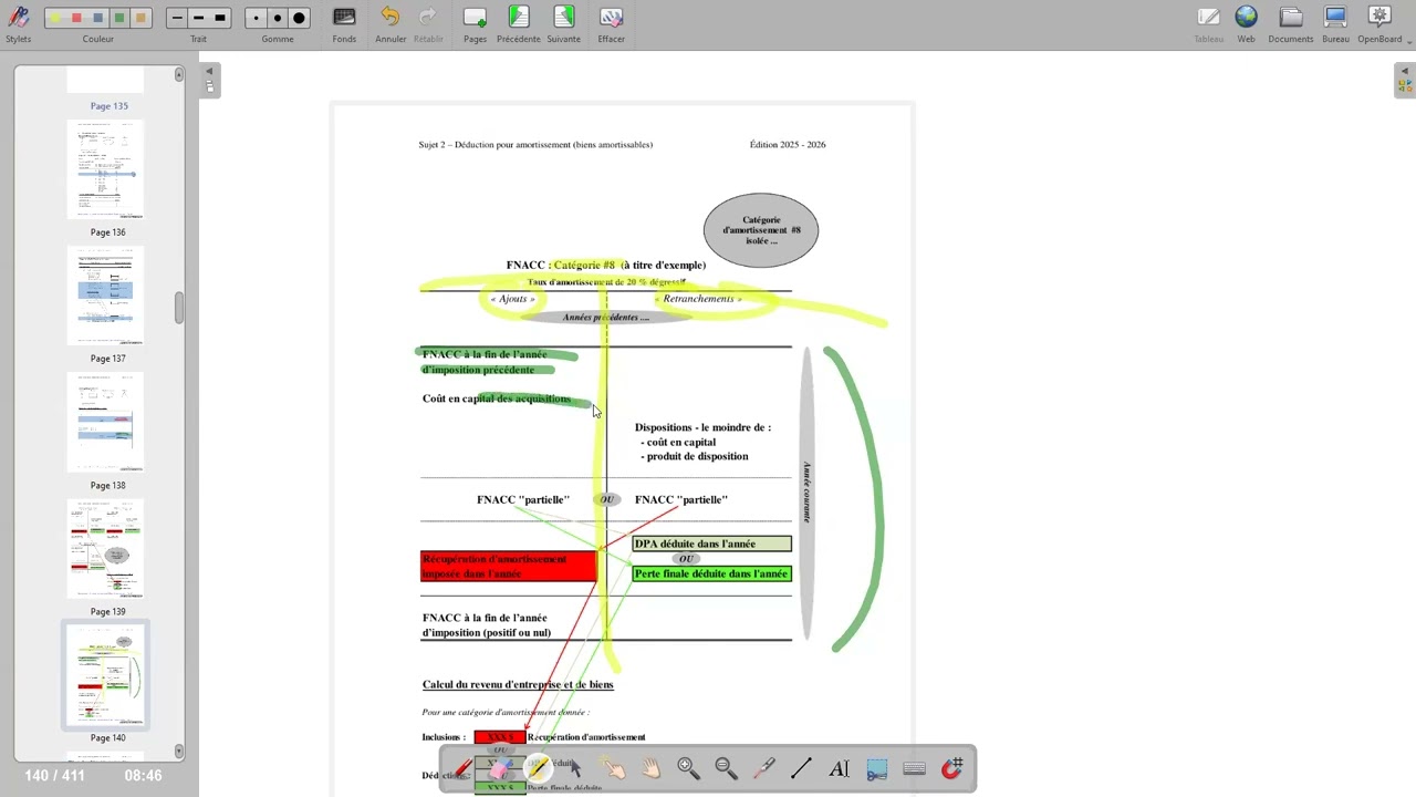 Déduction pour amortissement (biens amortissables) [Enregistrement du cours - Prof. Boivin] 1/2