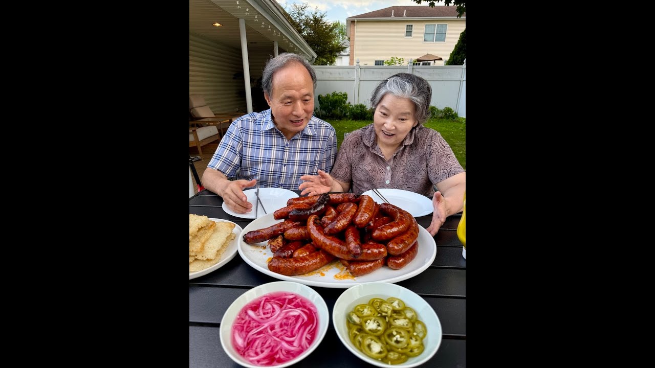 My Korean Dad Makes Sausages for the First Time