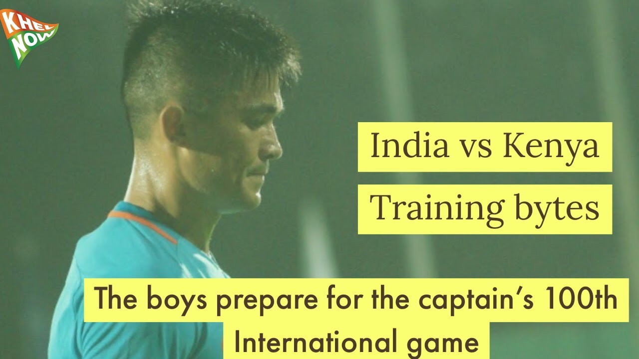 Indian Football Team training before taking on Kenya