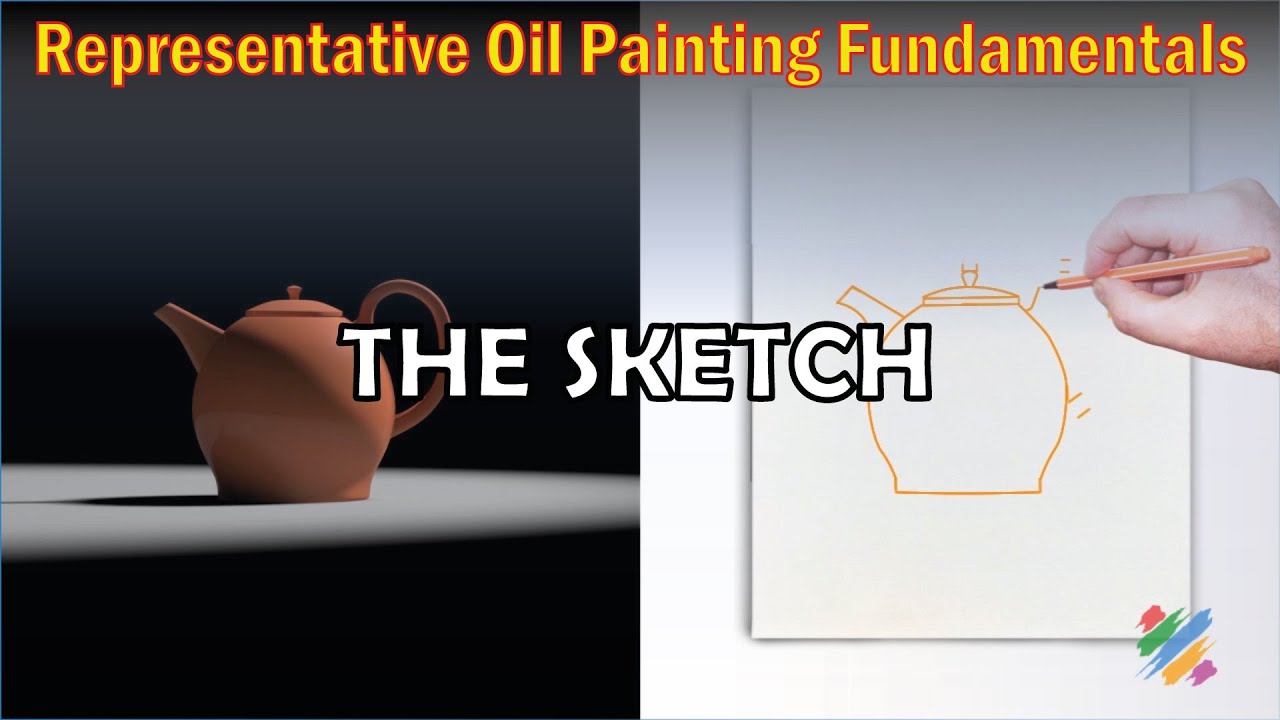 9-5 The sketch - Free Oil Painting Video Course