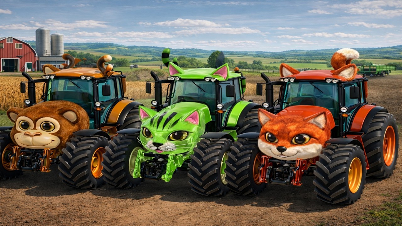 Realistic Color Tractor Test - Monkey & Cat Custom Mods | Farming Simulator Game