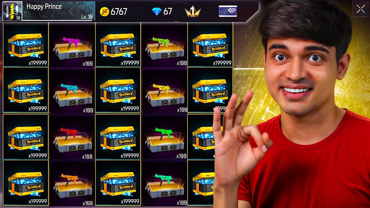 Opening 19999 Rare Diamond And Weapon Crates😨😨- Garena Free Fire