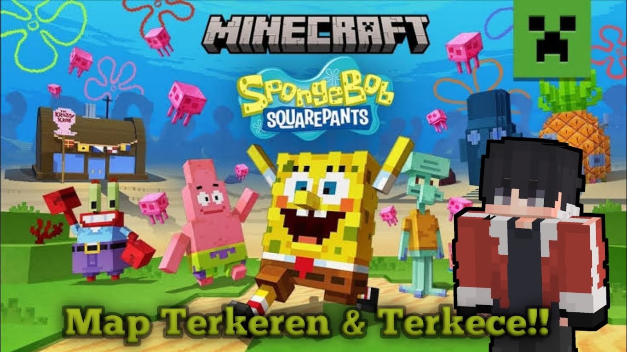 TERBARU!! MAP DLC SPONGEBOB SQUAREPANTS MINECRAFT + CARA PASANGNYA